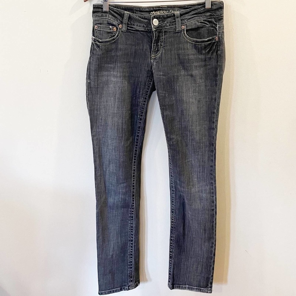American Eagle Skinny 77 Denim Jeans Black Size 6